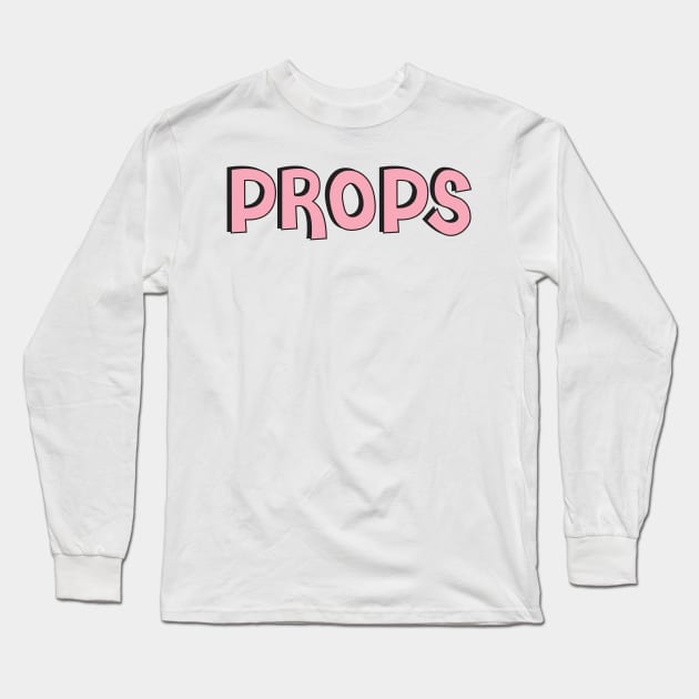 Film Crew On Set - Props - Pink Text - Front Long Sleeve T-Shirt by LaLunaWinters